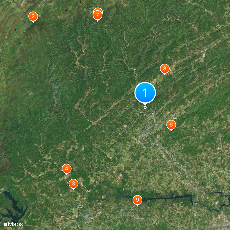 Condado de Caldwell Mapa