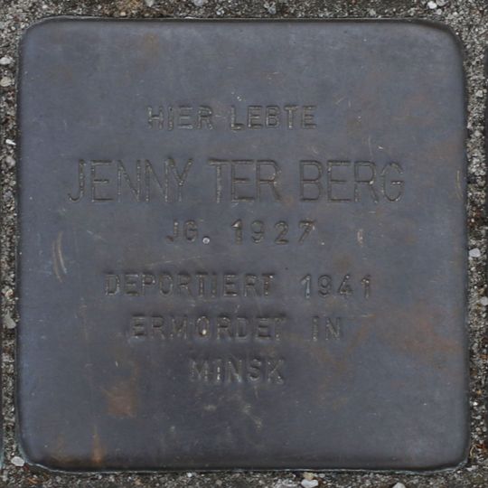 Stolperstein en memoria de Jenny ter Berg