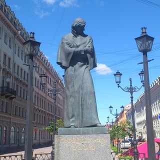 Monument to Nikolai Gogol in Saint Petersburg