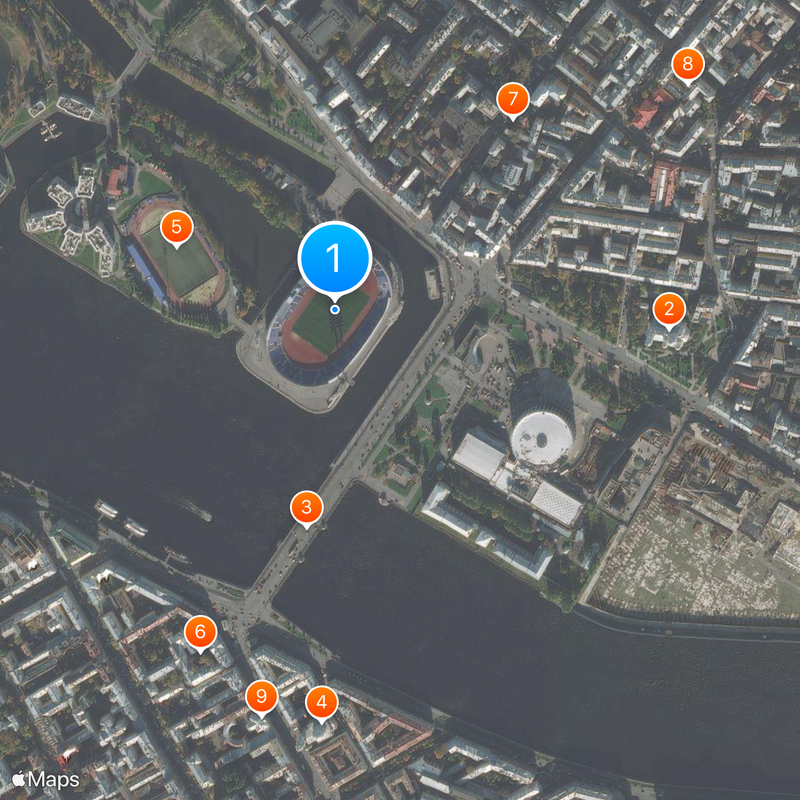 Petrovsky Stadium Map