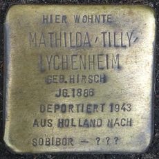 Stolperstein dedicated to Mathilda ‚Tilly‘ Lychenheim