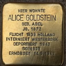 Stolperstein dedicated to Alice Goldstein