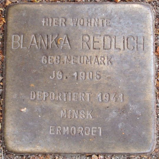 Stolperstein en memoria de Blanka Redlich