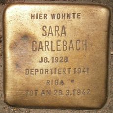 Stolperstein dedicated to Sara Carlebach