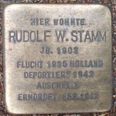 Stolperstein dedicated to Rudolf W. Stamm