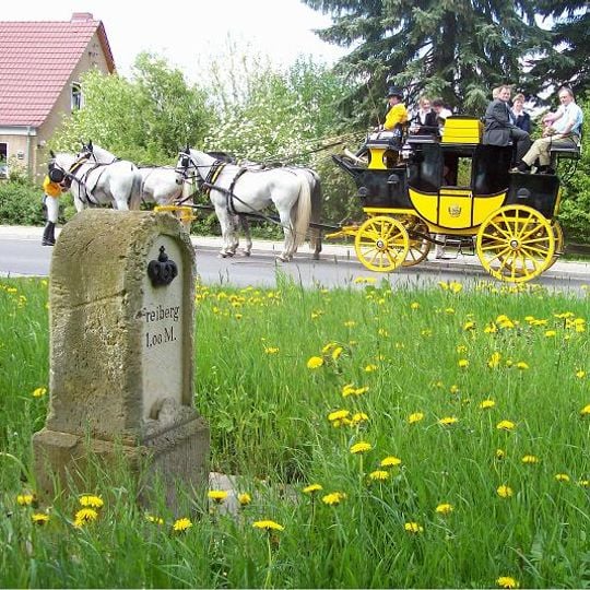 Royal Saxon milestone Naundorf