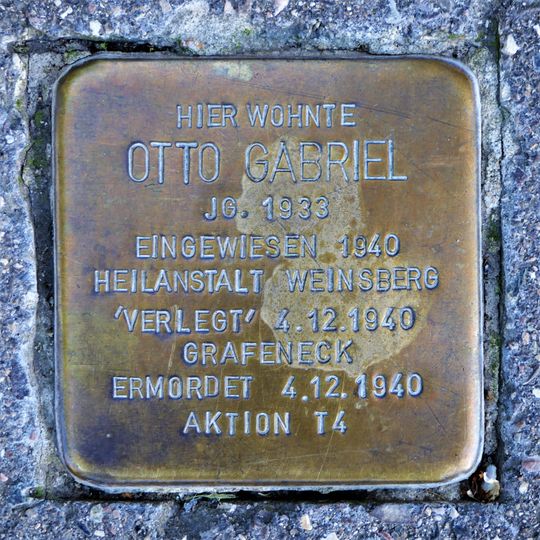 Stolperstein à la mémoire d’Otto Gabriel