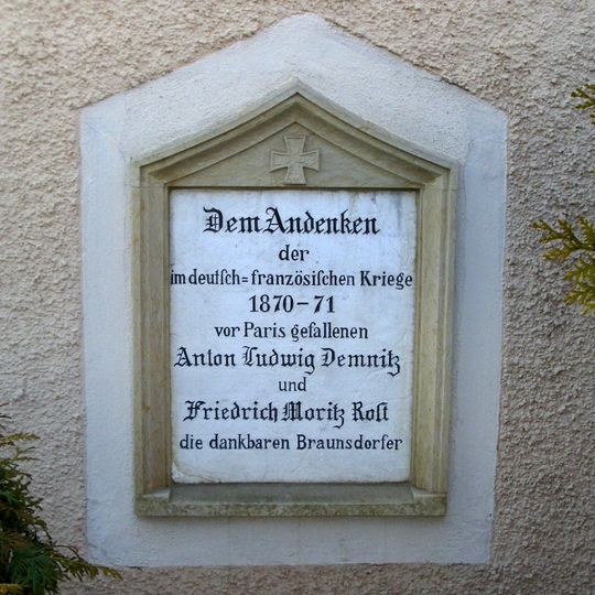 Gedenktafel an den Deutsch-Französischen Krieg 1870/71 Maxim-Gorki-Straße 5