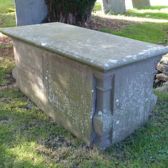 Monument to Lewis Bryon in churchyard to south west of St Mary Magdalene's Church