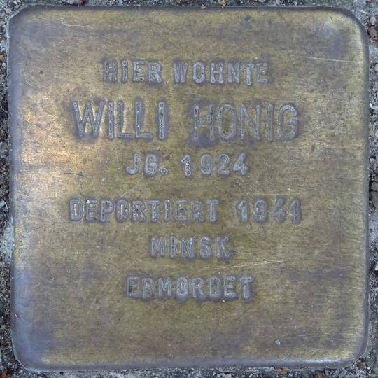 Stolperstein em memória de Willi Honig