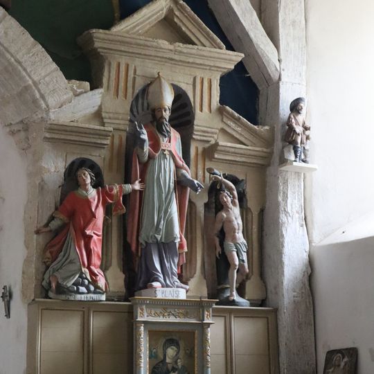 Saint Blaise altar of Église Sainte-Agnès de Tréfumel