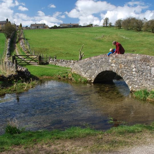 Packhorse bridge over River Bradford 120 metres south east of Braemar House