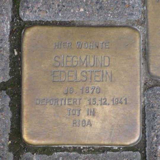Stolperstein en memoria de Siegmund Edelstein