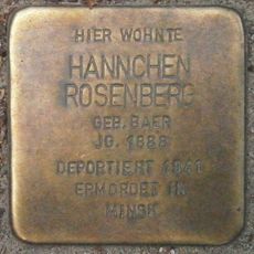 Stolperstein en memoria de Hannchen Rosenberg