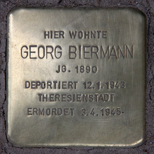 Stolperstein dedicated to Georg Biermann