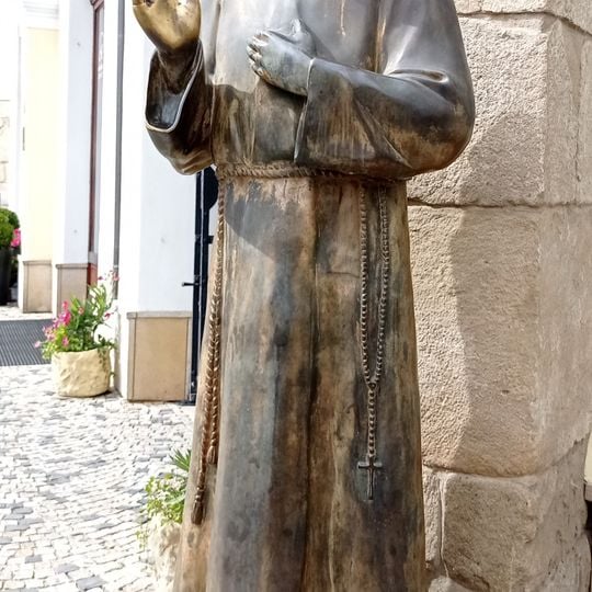 Statue of a monk in Uherské Hradiště