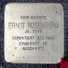 Stolperstein dedicated to Ernst Rosenberg