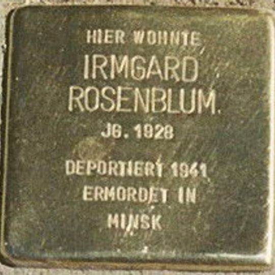 Stolperstein dedicated to Irmgard Rosenblum
