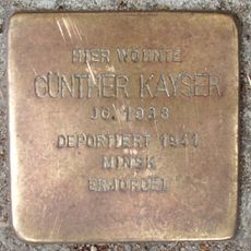 Stolperstein dedicated to Günther Kayser