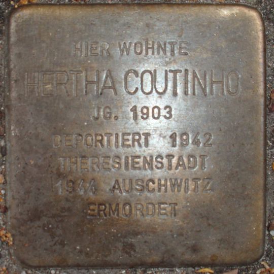 Stolperstein dedicated to Hertha Coutinho