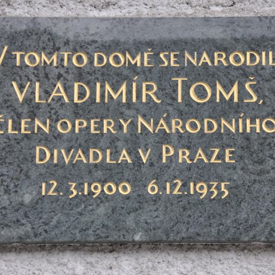 Pamětní deska Vladimíra Tomše