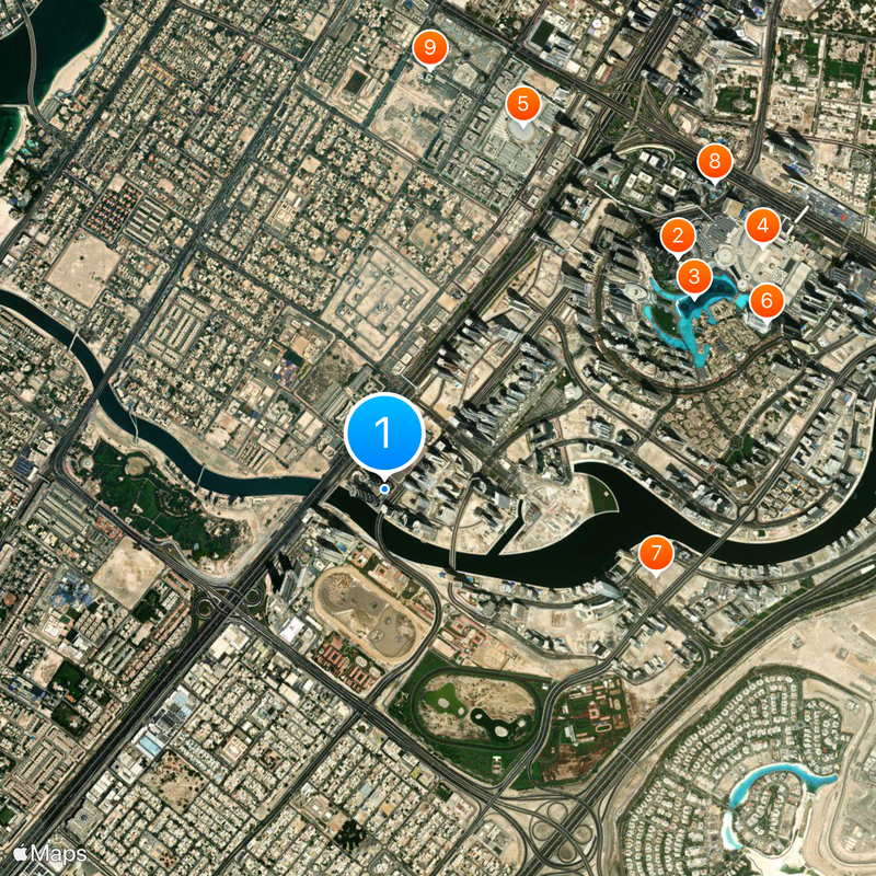 JW Marriott Marquis Hotel Dubai Karte