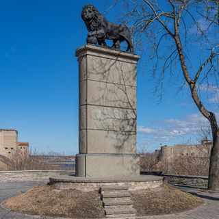 Swedish lion statue in Narva