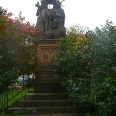 Sousoší Nejsvětější Trojice v Dolní Dobrouči vedle kostela svatého Mikuláše