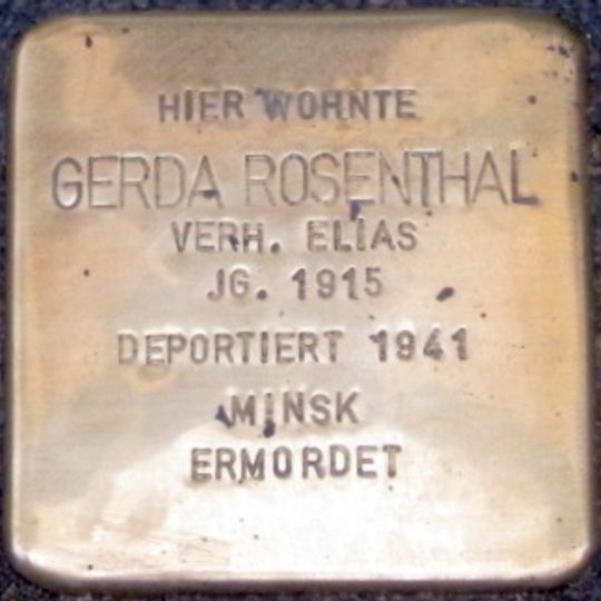Stolperstein en memoria de Gerda Rosenthal