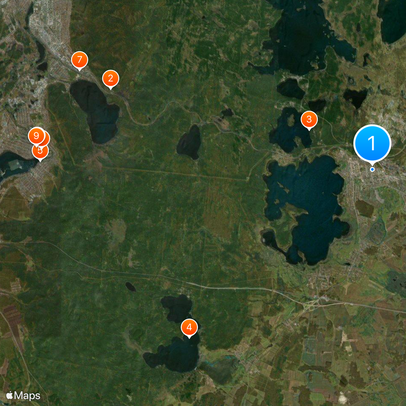 Chebarkul Map