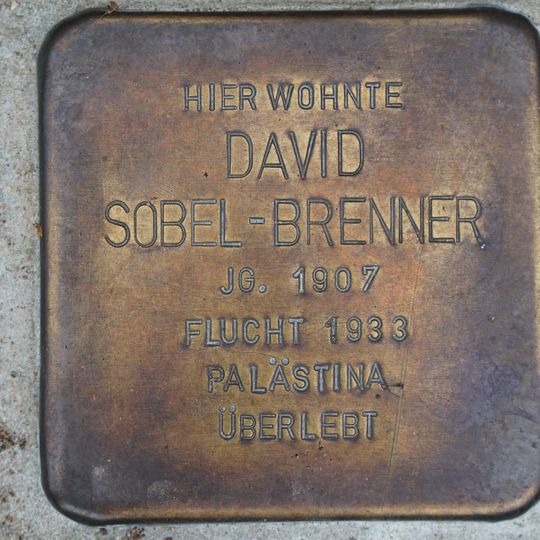 Stolperstein en memoria de David Sobel-Brenner