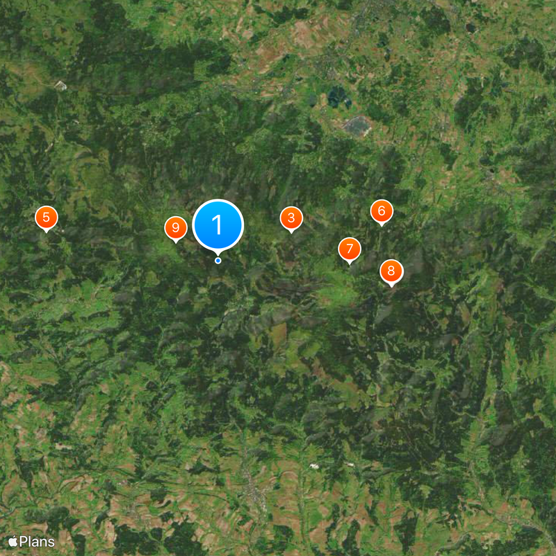 Monti dei Giganti Mappa