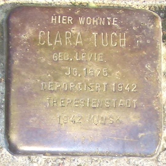 Stolperstein à la mémoire de Clara Tuch