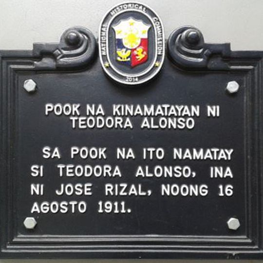 Place of Death of Teodora Alonso historical marker