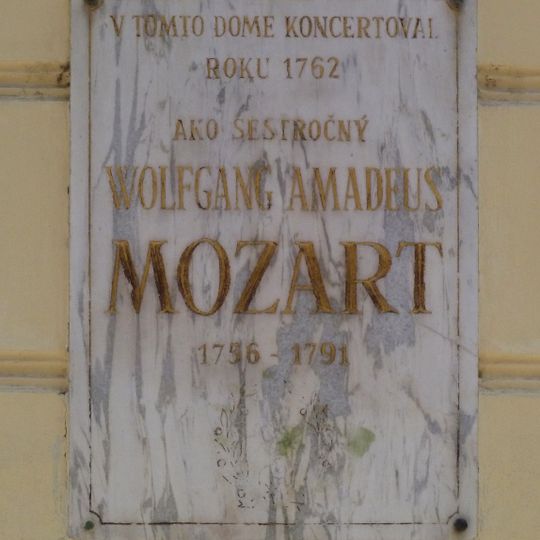 Pálffyho palác, tabuľa pamätná