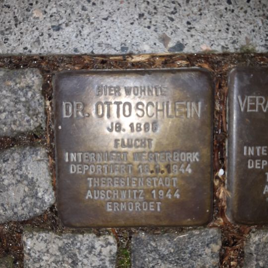 Stolperstein dedicated to Otto Joseph Dr. Schlein