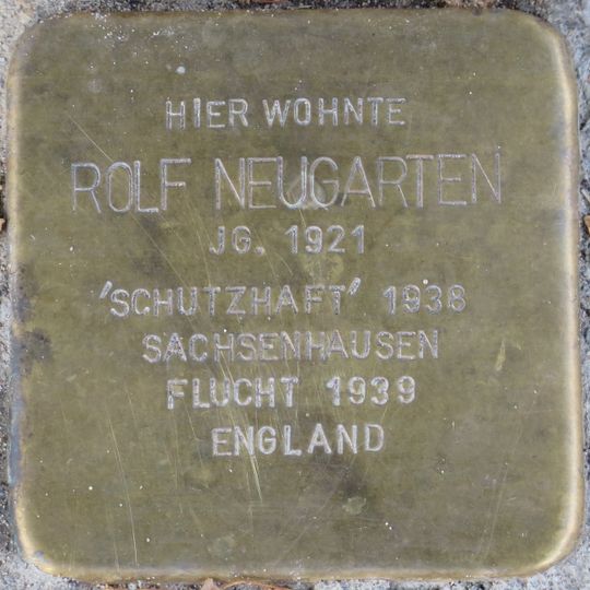 Stolperstein en memoria de Rolf Neugarten