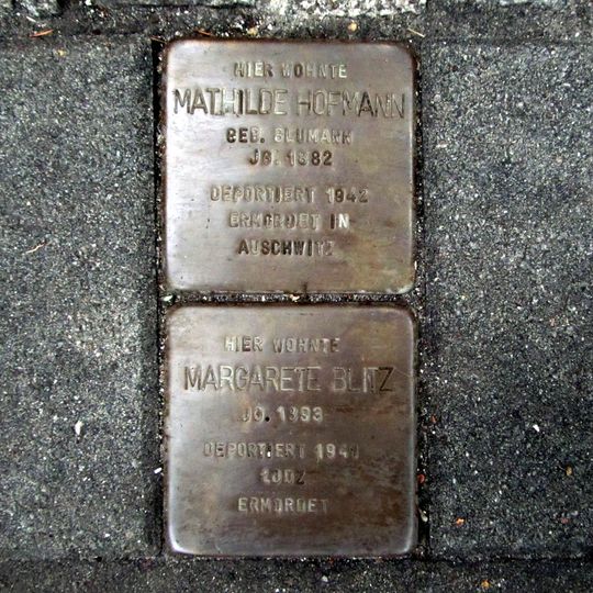 Stolperstein en memoria de Margarete Blitz
