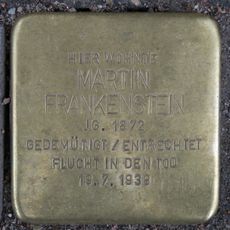 Stolperstein dedicated to Martin Frankenstein