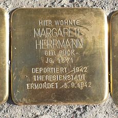 Stolperstein en memoria de Alfred Michel Herrmann