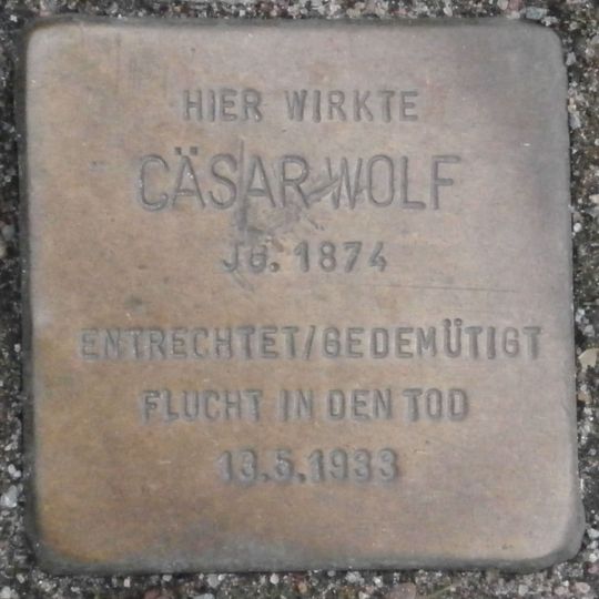 Stolperstein en memoria de Cäsar Wolf
