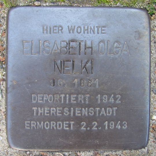 Stolperstein en memoria de Elisabeth Olga Nelki