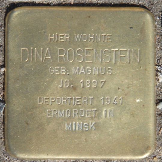 Stolperstein dedicated to Dina Rosenstein