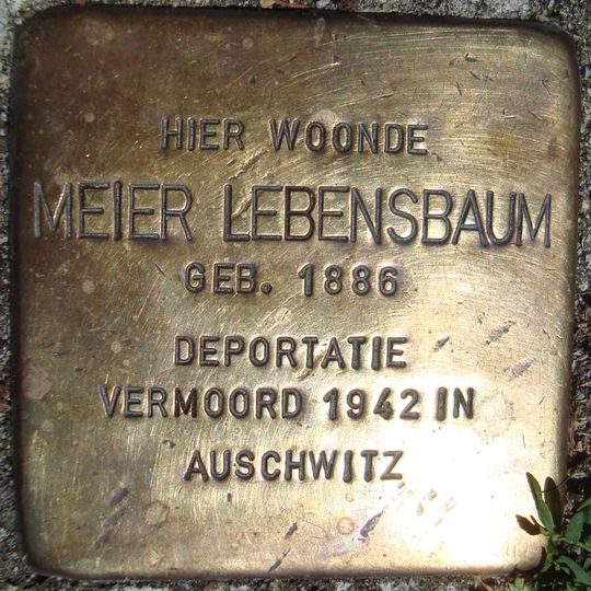 Stolperstein en memoria de Meier Lebensbaum