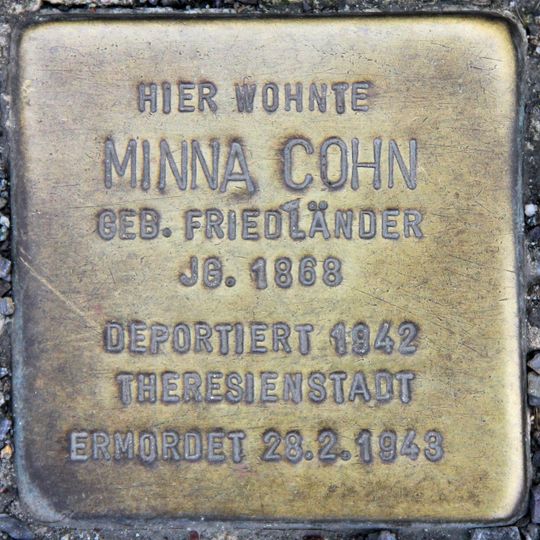 Stolperstein für Minna Cohn