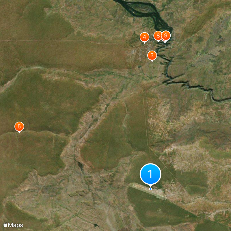 Victoria Falls Airport Map