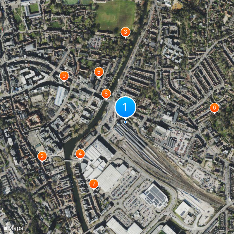 Norwich railway station Karte