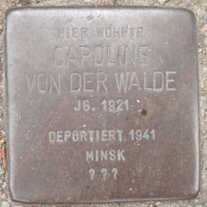 Stolperstein dedicated to Caroline von der Walde