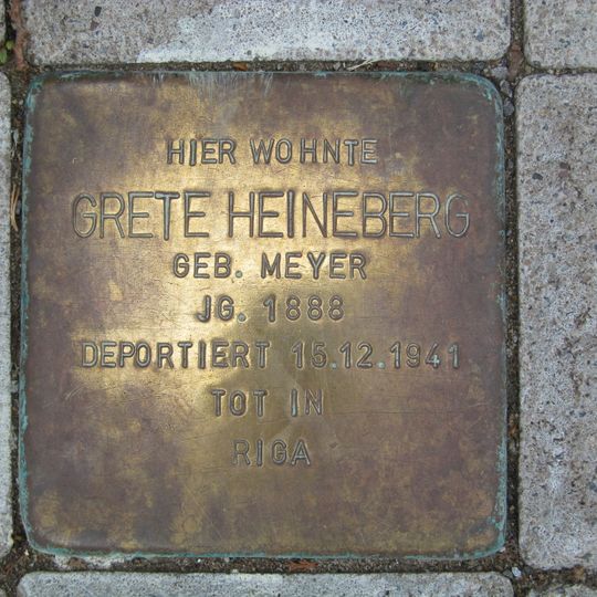 Stolperstein en memoria de Grete Heineberg