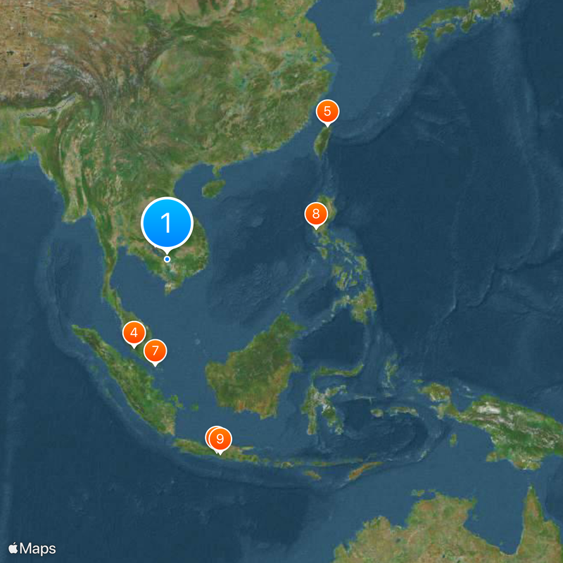 Azja Południowo-Wschodnia Mapa